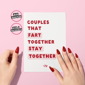 Valentinstag Karte für Freund oder Mann | Lustige Valentinstag Karte für Frau oder Verlobte | Personalisierte Rude Valentine Geschenk für Partner