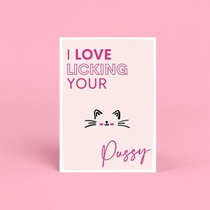 Tarjeta de San Valentín grosera / Tarjeta de juego de palabras / Tarjeta del día de San Valentín para novio o esposo / Regalo de cumpleaños / Esposa / Tarjeta A6 / Tarjeta de cumpleaños divertida