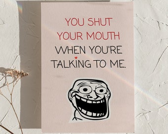 Tongue in Peach Funny Mother's Day Cards | Am I Your Favourite Child Quiz Card | For Mum Her Mummy Mum's Birthday Joke Banter Novelty Wife Gift | CBH627, White, 21 x