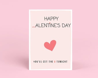 Rude Valentine Card | Pun Card | Valentine's Day Card For Boyfriend or Husband | Birthday Gift | Wife | A6 Card | Funny Birthday Card