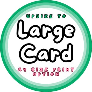 Impression d'une grande carte au format A4 et frais de port supplémentaires | Carte de voeux | Cartes drôles| Cartes d'anniversaire | carte collègue | Carte de Saint-Valentin