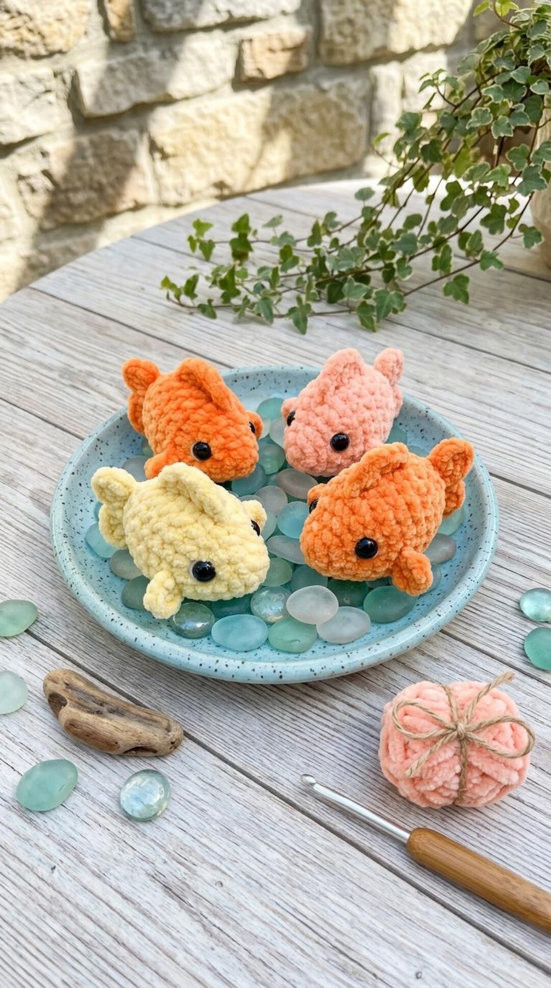 Mini Fish Pattern Goldfish Crochet Pattern, No Sew Amigurumi Fish Tutorial, Cute Sea ...