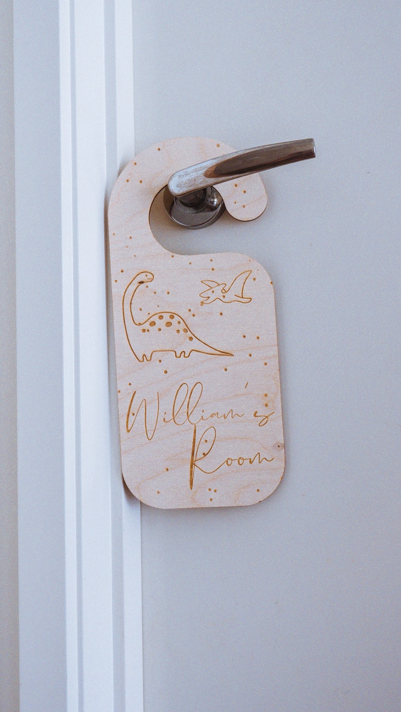 Personalised Timber Door Handle Sign - Etsy