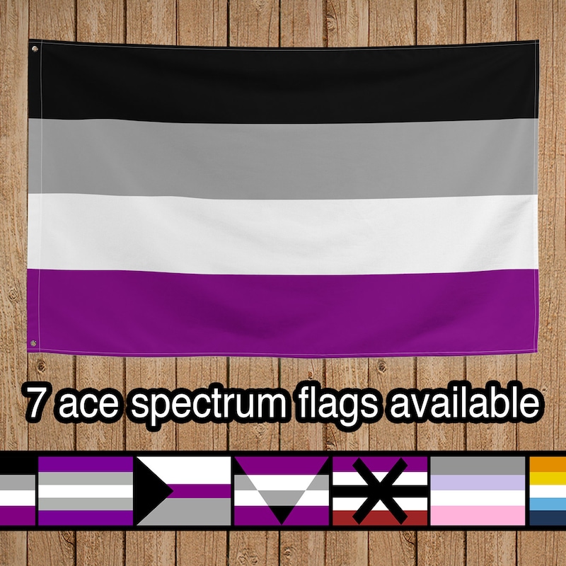 Gray Aroace Flag - Etsy