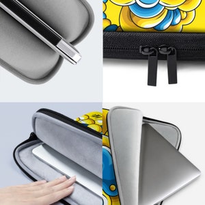 Laptop Sleeve, MacBook Sleeve, Laptop Zipper Bag, Laptop Sleeve 13 , Laptop Sleeve 15 blue yellow pattern Ukraine style zdjęcie 3