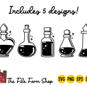 Potions SVG, potion bottle svg, witchy svg, witch potions svg, alchemy svg, apothecary svg, Halloween Svg, mystical svg, magic potion svg
