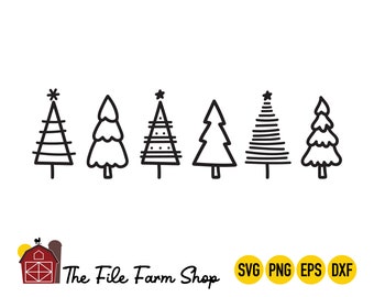 Árbol de Navidad SVG, Navidad Svg, casa de campo Navidad svg, Árboles de Navidad Svg, Feliz Navidad SVG, casa de campo letrero de Navidad, clipart de Navidad