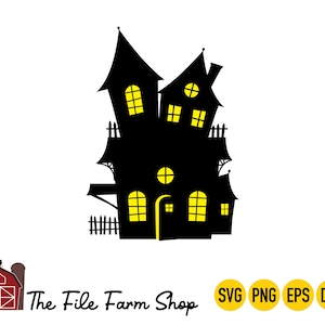 Haunted House svg, halloween svg, Halloween house svg, halloween castle svg, halloween scene svg, halloween silhouette, horror, spooky