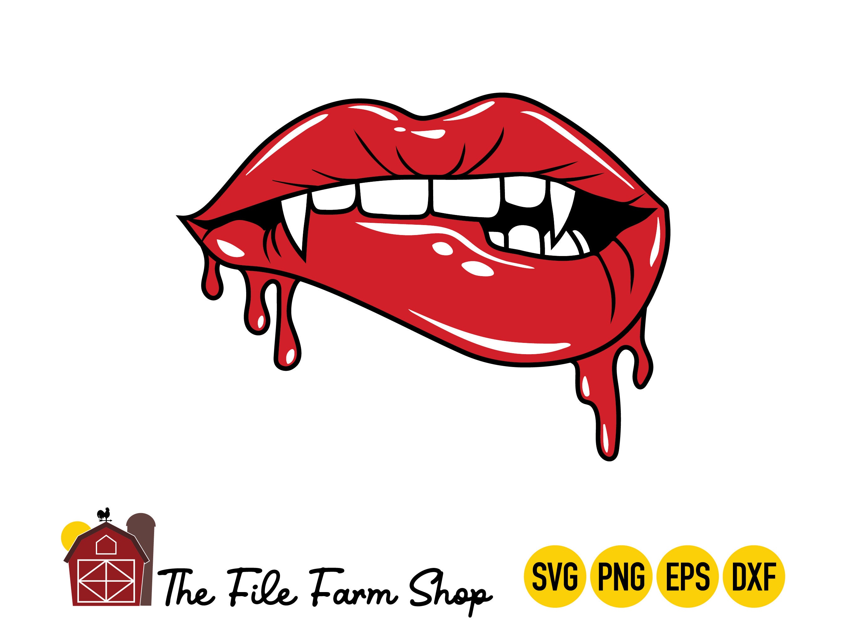 Vampire Lips SVG, Halloween Svg, Dripping Lips Svg, Vampire Svg, Vampire Fangs Svg, Lips Svg