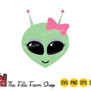 Alien SVG, alien meisje svg, lady alien svg, alien clipart, alien gezicht svg, alien hoofd svg, alien vector, martian svg, sci fi svg, ruimte svg