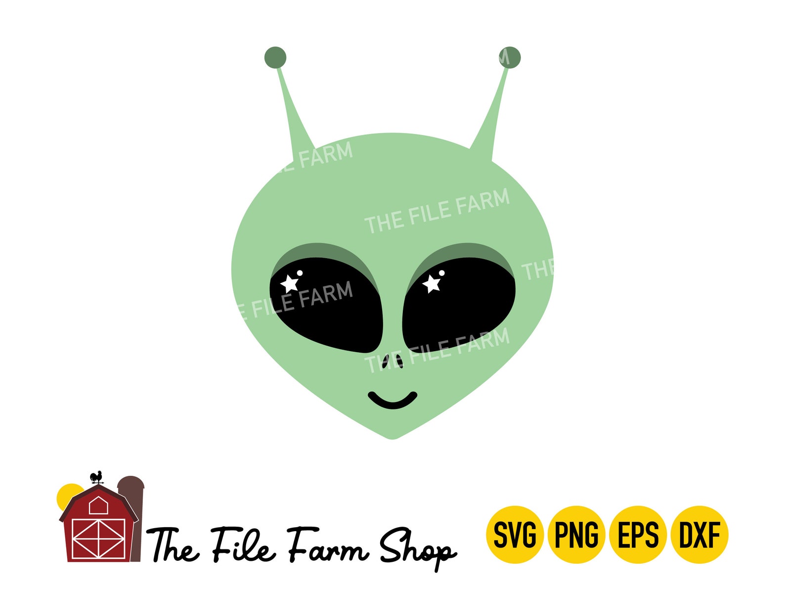 Alien SVG Alien Clipart Alien Face Svg Alien Head Svg - Etsy