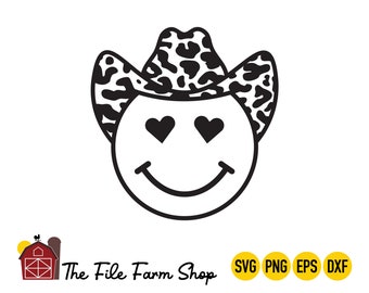 Cowboy Smiley svg, Cowboy Hat Smiley svg, smiley face svg, Howdy svg, Howdy Shirt, Southern svg, Western SVG, Cowboy svg, Cowgirl svg