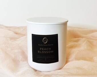 Peach Blossom scented Candle | 8oz | Perfect Gift for all occasions | vegan