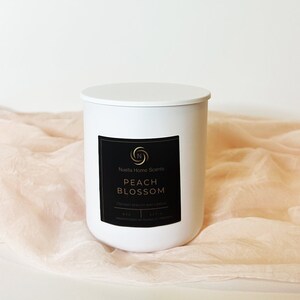 Peach Blossom scented Candle | 8oz | Perfect Gift for all occasions | vegan