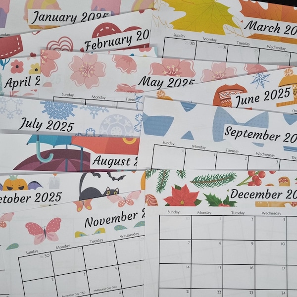 2025 Tear Away Calendar Etsy