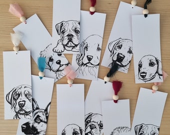 Dog bookmark for pet mum dad parent who loves reading