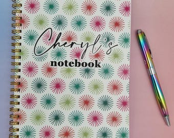 Personalised A5 spiral notebook - fireworks