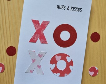 Kiss and hug XOXO card