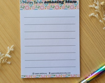 Notepad stationery for mum on Mother's Day - A6 size pink version