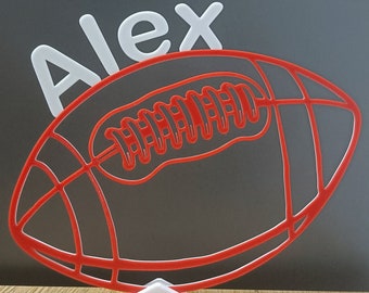 Personalized Football Line Art Figure 3D Print