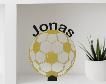 Personalized football line art figure3D print