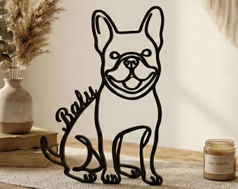 Personalized Labrador Retriever Line Art Sculpture | Minimalist Dog Decoration with Name of Your Choice | Gift Dog Owners & Condolence Gift