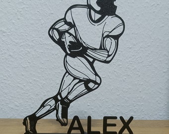 Personalized Football Art Line Art Figure