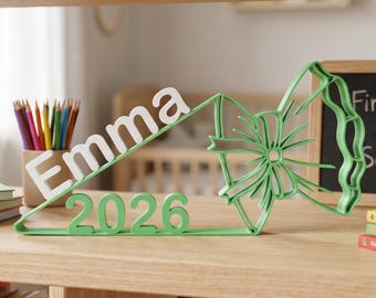 Personalized 3D school cone | Line art for first day of school 2026 | Name tag for school cone | Gift for schoolchild | Children's room decoration