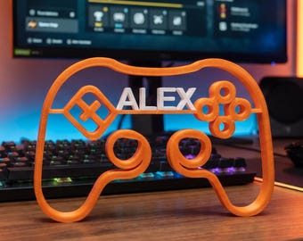 Customizable controller line art figure gaming decoration gift