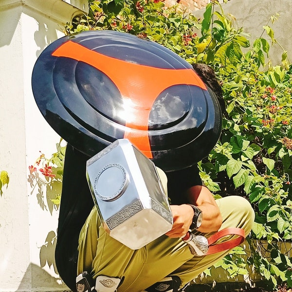 Taskmaster Shield - Metal Shield - Black Widow Movie - Replica With Mijolnir Thor Hammer - Love & Thunder - Son of Odin - Halloween Costume