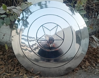 Handmade Captain America Shield: Full-Size Steel Replica, Battle-Ready Cosplay