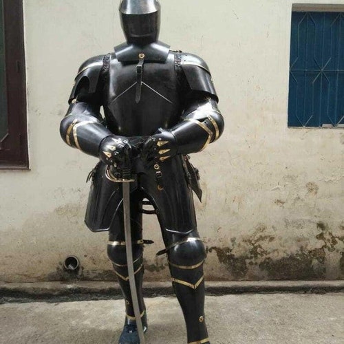 Medieval Knight Black Armor ~ Combat Full Body Halloween Armor shops ~ Knight Armor ~ Halloween Gift ~ Christmas Gift