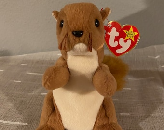 Nuts Beanie Baby- Near Mint/Errors