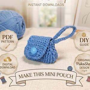 Mini Zylinder Tasche Muster häkeln, Anleitung für kleine Fass Tasche, texturierte Geldbörse PDF häkeln, Ohrhörer Etui Muster, digitaler Download