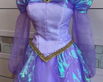 purple with pink dress Purple Satin A-line Spaghetti Straps Prom Dresses With Pockets, Party  Dress, MP775