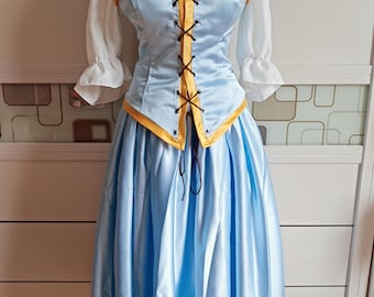 Inspired Once Upon a Time Belle Dress Cosplay Costume