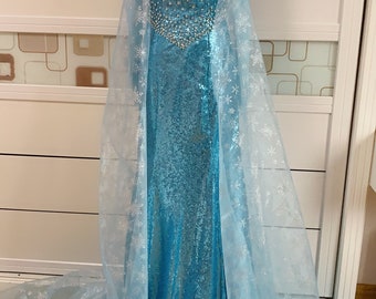 Inspired Classical Elsa Dress Blue Elsa Cosplay Costume