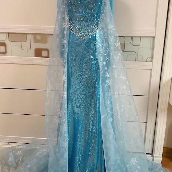 Inspired Classical Elsa Dress Blue Elsa Cosplay Costume