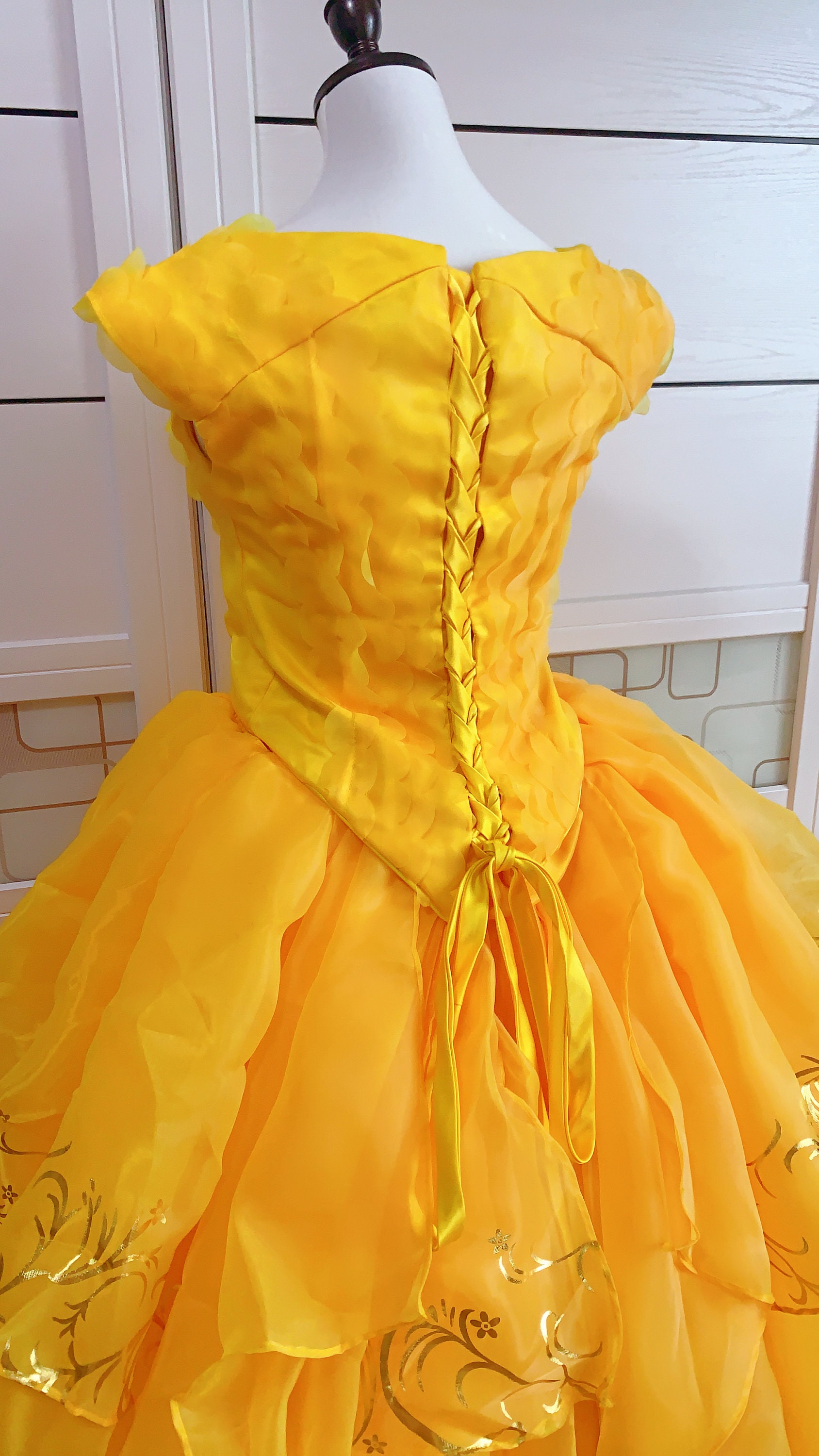 Inspired Belle Dress Belle Cosplay Costume 2017 Moive Beauty And The Beast, image size:1688x3000