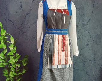 Inspired Belle Daily Dress Belle Village Blue Cosplay Costume