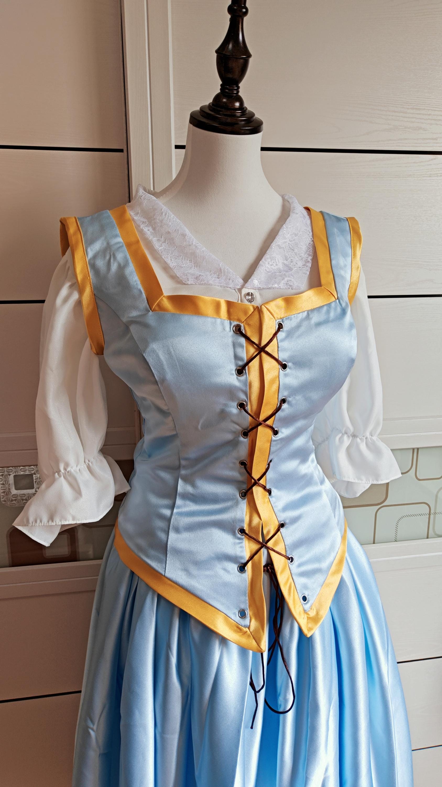 Inspired Once Upon a Time Belle Dress Cosplay Costume