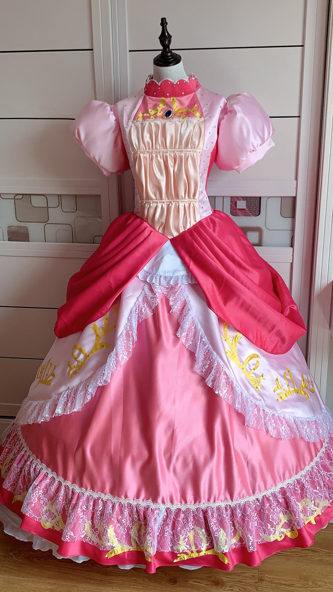 Inspired Princess Peach Dress Cosplay Costume - Etsy