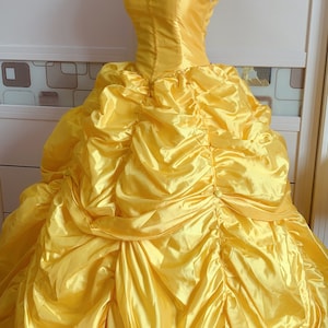 Robe Cosplay Belle (La Belle Et La Bête) - Costume Femme Pour Carnaval, Fête Déguisée (tailles S-XL) - 5