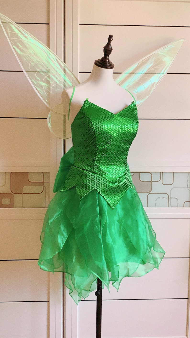 Tinkerbell Cosplay Costume Tinker Bell Costume With Wings Etsy
