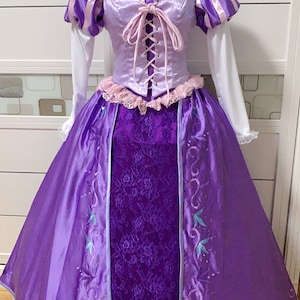 Inspired Tangled Rapunzel Dress Purple Cosplay Costume