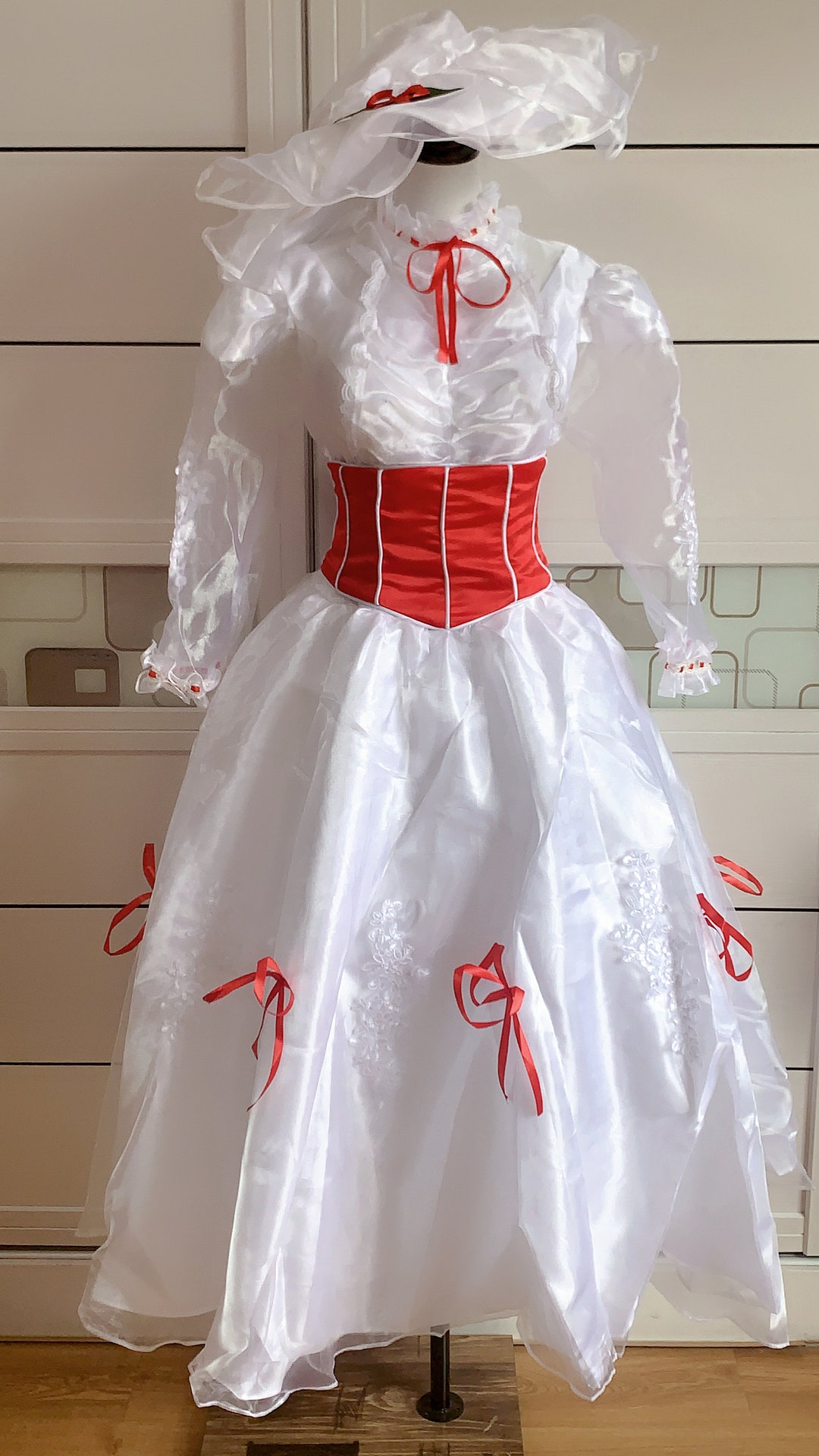 Inspired Mary Poppins Cosplay Costume Mary Poppins White Dress Outfits -  Etsy