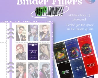 Stray Kids Oddinary Album Photocards Kpop Binder Filler Placeholder Digital Printable Download Collection