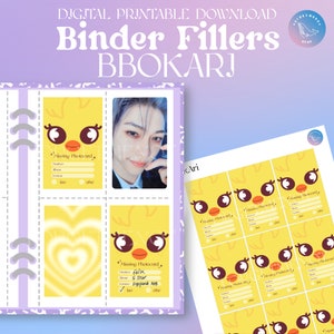 Pode incluir: Preenchimentos de pasta imprimíveis com um design de pintinho amarelo com o texto "Missing Photocard" e espaços para preencher o membro, o álbum e o conteúdo. O texto "Felix 5 Star Digipack POB" também está incluído.