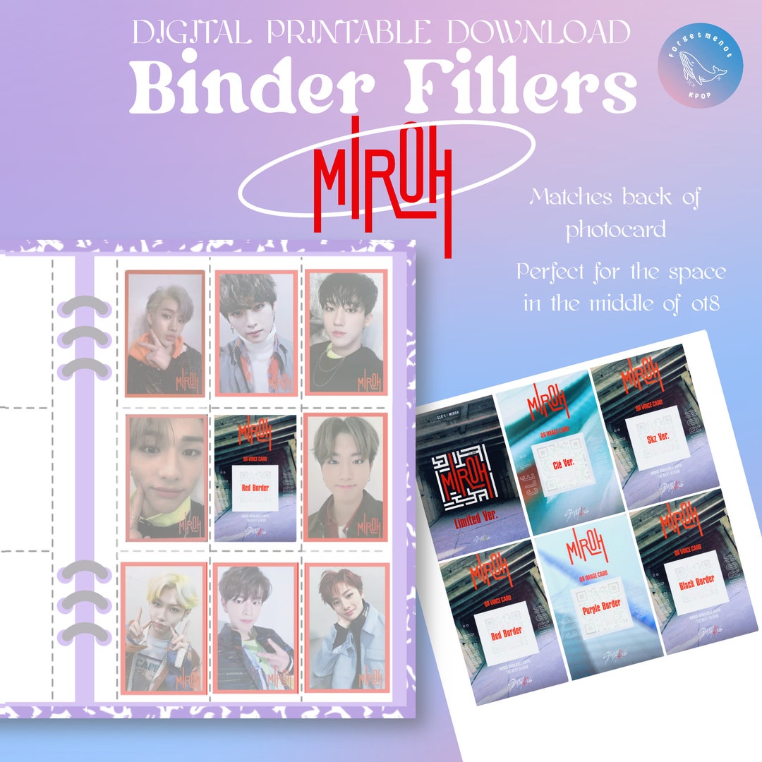 Stray Kids Miroh Album Missing Photocards Kpop Binder Filler