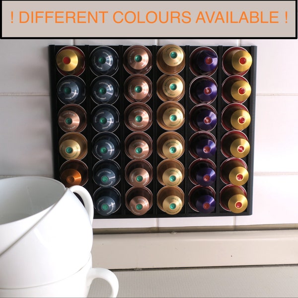 Wall coffee capsule holder / capsule dispenser / 36 original Nespresso capsules